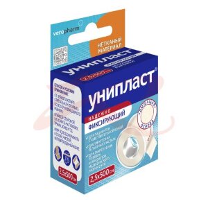 Унипласт лейкопластырь фиксирующий 2,5х500см неткан. Фото