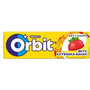 Орбит жевательная резинка 13,6г клубника + банан. Фото
