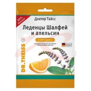 Доктор тайсс леденцы 75г шалфей + апельсин + вит с. Фото