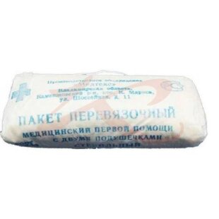 Пакет перевязочный с 2-мя подушечками стер. №1 /медтекс/. Фото