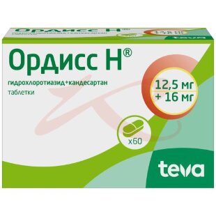 Ордисс н таблетки 12,5мг + 16мг №60. Фото