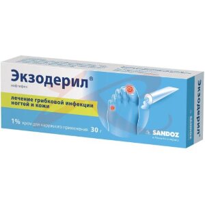 Экзодерил крем для наружного применения 1% 30г. Фото