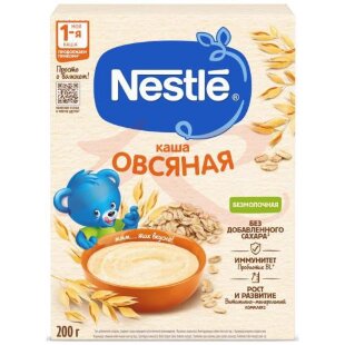 Нестле каша без молочная 200г овсяная. Фото