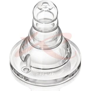 Авент стандарт соска силиконовая №2 быстр. поток 6мес +  /арт. scf968/43/. Фото