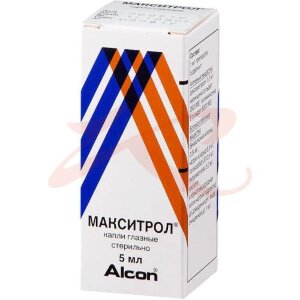Макситрол капли глазные 1мг/мл + 3500ме/мл + 6000ме/мл 5мл. Фото