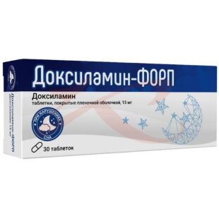 Доксиламин-форп таблетки покрытые пленочной оболочкой 15мг №30. Фото