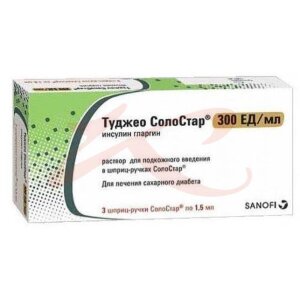 Туджео солостар раствор для подкожного введения 300ед/мл 1,5мл №3. Фото