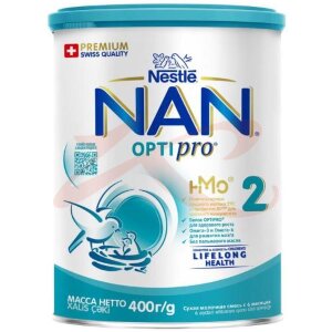 Нан 2 оптипро смесь сухая 400г с олигосахаридами 6мес +. Фото