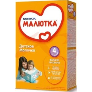 Малютка 4 молочная смесь 600г.. Фото