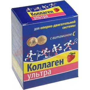 Изображение Коллаген ультра + с порошок 8г №7 клубника Коллаген ультра + с порошок 8г №7 клубника. Фото