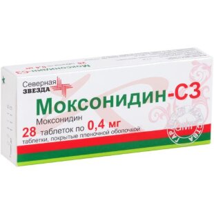 Моксонидин-сз таблетки покрытые пленочной оболочкой 0.4мг №28. Фото