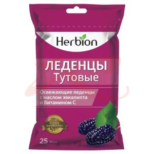 Хербион леденцы №25 (62,5г) тутовые. Фото