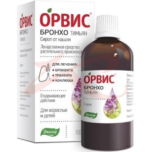 Орвис бронхо тимьян сироп 100мл /в комплекте со стаканчиком мерным/. Фото