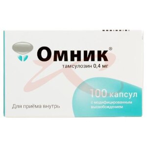 Омник капсулы с модифицированным высвобождением 0.4мг №100. Фото