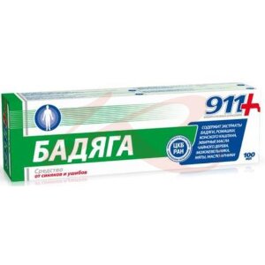 911 ваша служба спасения бадяга гель для тела 100мл от синяков и ушибов. Фото