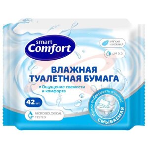 Смарт комфорт туалетная бумага влажная №42. Фото