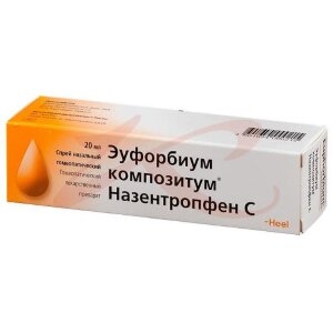 Изображение Эуфорбиум композитум назентропфен с спрей назальный гомеопатический 20мл Эуфорбиум композитум назентропфен с спрей назальный гомеопатический 20мл. Фото