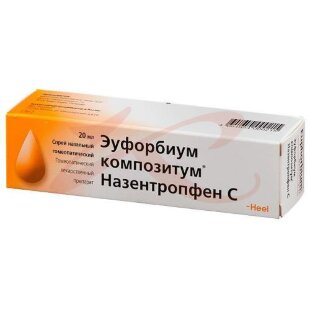 Эуфорбиум композитум назентропфен с спрей назальный гомеопатический 20мл. Фото