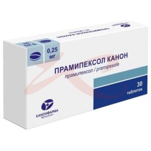 Прамипексол канон таблетки 0,25мг №30. Фото