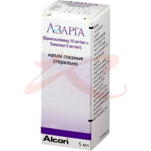 Изображение Азарга капли глазные 10мг/мл + 5мг/мл 5мл Азарга капли глазные 10мг/мл + 5мг/мл 5мл. Фото