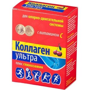 Коллаген ультра + с + глюкозамин порошок 8г №7 вишня. Фото