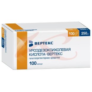 Урсодезоксихолевая кислота-вертекс капсулы 250мг №100. Фото