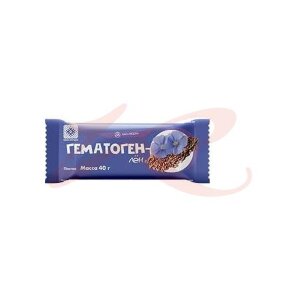 Гематоген плитка 40г лен /экзон/. Фото