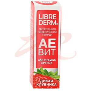 Изображение Либридерм аевит помада для губ 4г дикая клубника Либридерм аевит помада для губ 4г дикая клубника. Фото