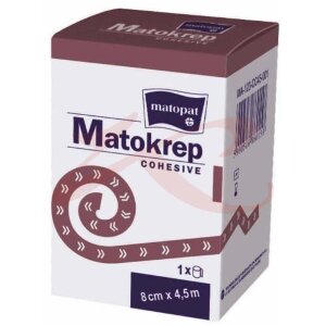 Матокреп бинт эласт. 8смх4,5м. фикс. [matokrep]. Фото