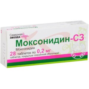 Изображение Моксонидин-сз таблетки покрытые пленочной оболочкой 0.2мг №28 Моксонидин-сз таблетки покрытые пленочной оболочкой 0.2мг №28. Фото