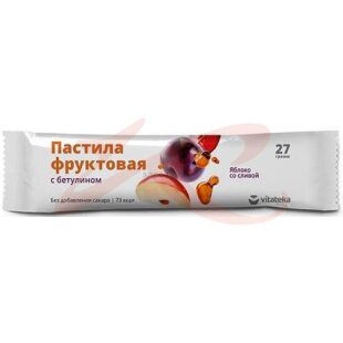 Витатека пастила 27г яблоко + слива с бетулином. Фото