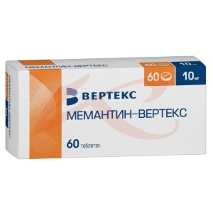 Мемантин-вертекс таблетки покрытые пленочной оболочкой 10мг №60. Фото