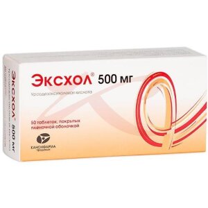 Эксхол форте таблетки покрытые пленочной оболочкой 500мг №50. Фото