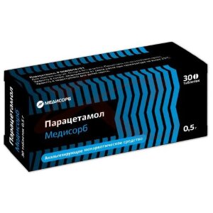 Парацетамол медисорб таблетки 500мг №30. Фото