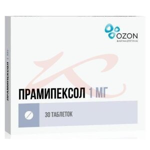 Изображение Прамипексол таблетки 1мг №30 Прамипексол таблетки 1мг №30. Фото
