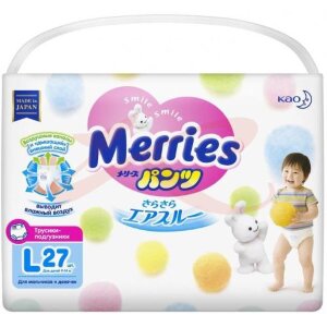Мерриес подгузники-трусики для детей №27 р.l 9-14кг. Фото