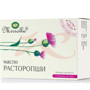Изображение Мирролла расторопши масло капсулы 300мг №100 Мирролла расторопши масло капсулы 300мг №100. Фото