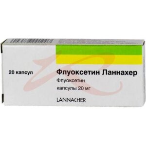 Изображение Флуоксетин ланнахер капсулы 20мг №20 Флуоксетин ланнахер капсулы 20мг №20. Фото