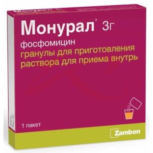 Монурал гранулы для приготовления раствора для приема внутрь 3г 6г №1. Фото