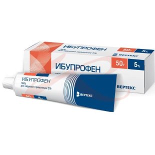 Ибупрофен-вертекс гель для наружного применения 5% 50г. Фото
