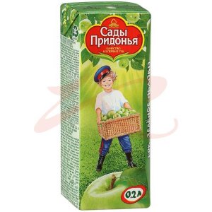 Сады придонья сок 200мл. яблоко зеленое осветл. 4 мес. +. Фото