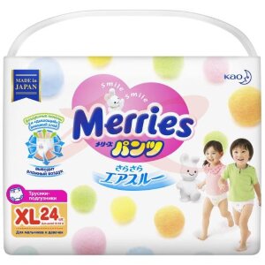 Мерриес подгузники-трусики для детей №24 р.xl 12-22кг. Фото