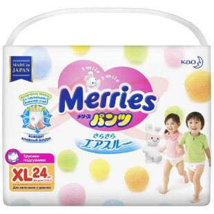 Мерриес подгузники-трусики для детей №24 р.xl 12-22кг. Фото