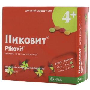 Пиковит таблетки покрытые оболочкой №60. Фото