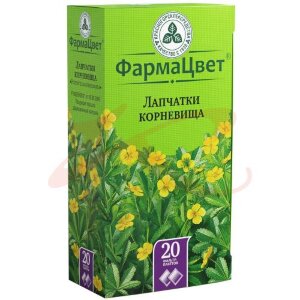 Изображение Лапчатки корневища сырье растительное измельченное 2,5г №20 Лапчатки корневища сырье растительное измельченное 2,5г №20. Фото
