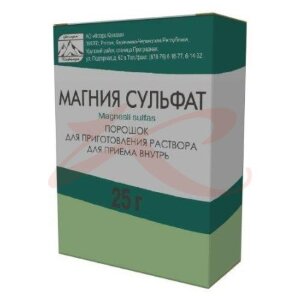 Магния сульфат порошок для приготовления раствора для приема внутрь 25г №3. Фото