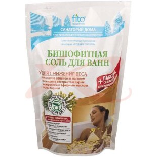 Фито санаторий дома соль для ванн 500г бишофит д/снижения веса. Фото