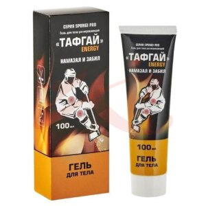 Спонжи про тафгай энерджи гель для тела 100мл разогревающий. Фото