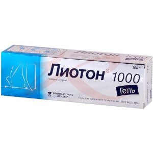 Лиотон 1000 гель для наружного применения 1000ме/г 100г. Фото