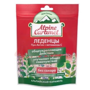Альпийская карамель леденцы 75г про-актив витамин с без сахара. Фото